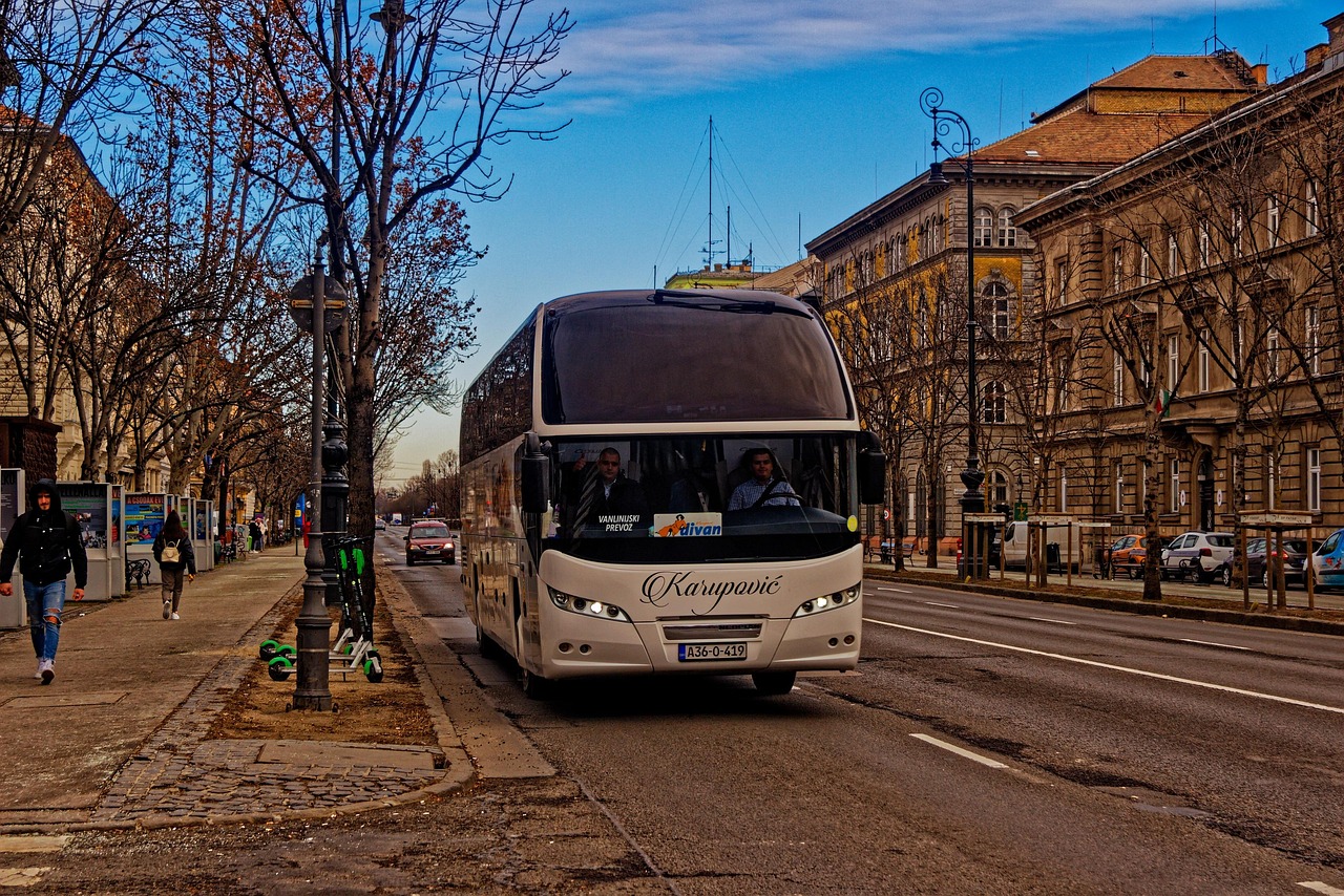 bus, transport, andrásy road, cityscape, tourism, europe, hungary, travel, budapest
